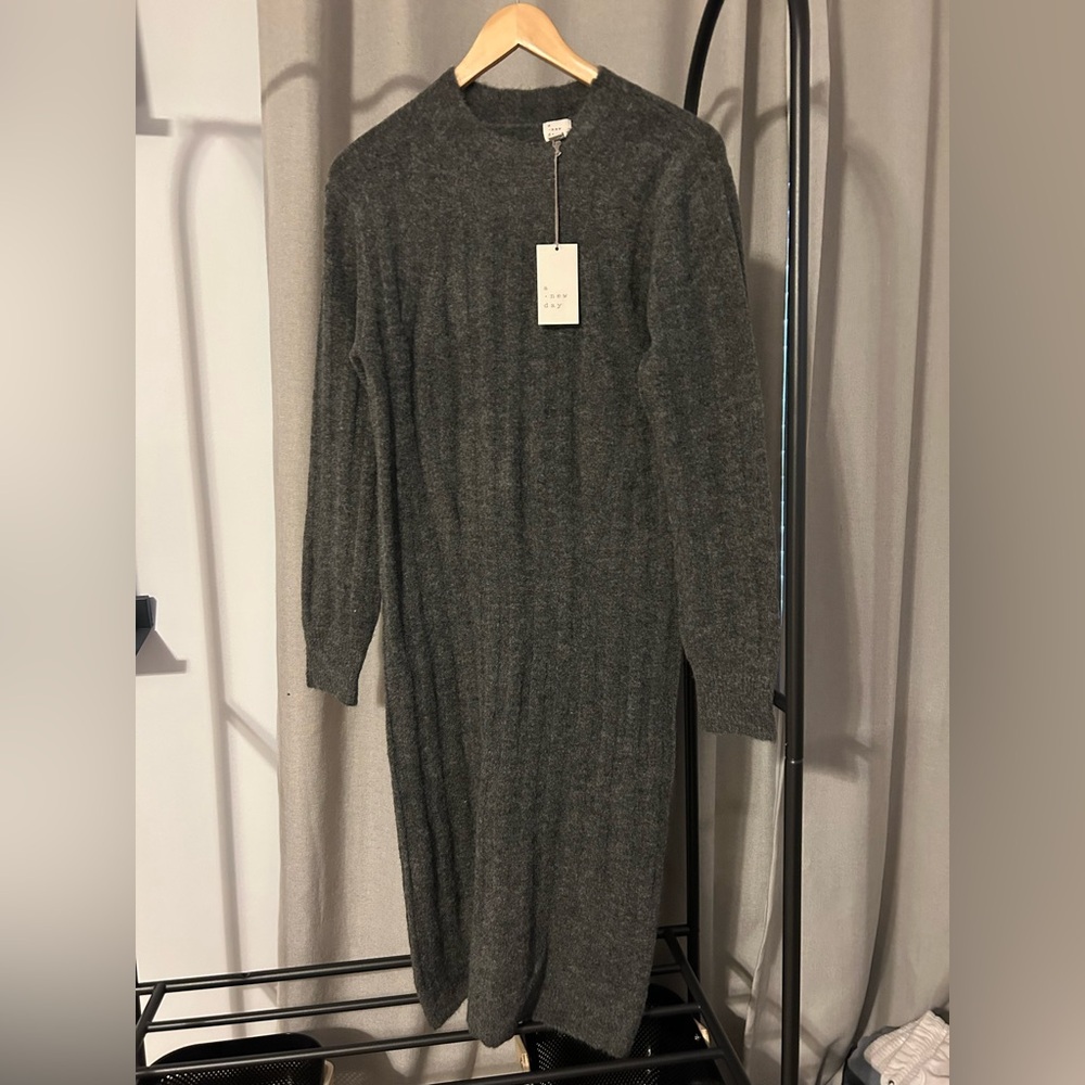 NWT Gray Turtleneck Sweater Dress